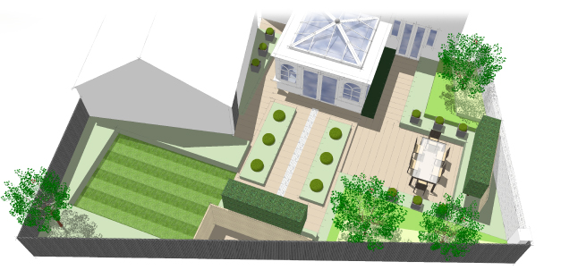 Contemporary courtyard garden Contemporary courtyard garden