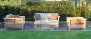 Teak outdoor sofa set